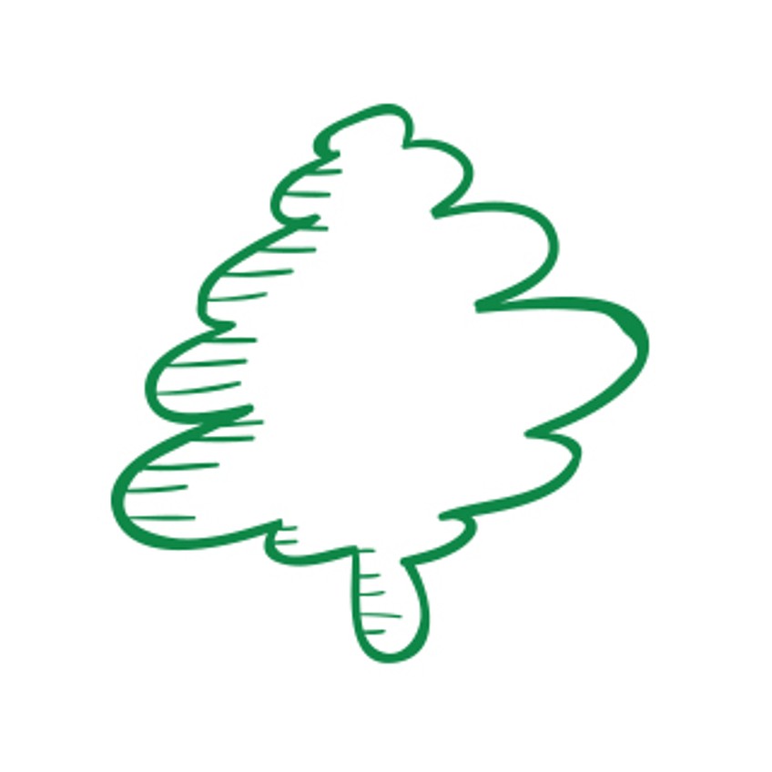 Ökologisches Engagment - gezeichneter Baum 